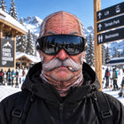 Grandpa Smoking — funny realistic face balaclava ski mask