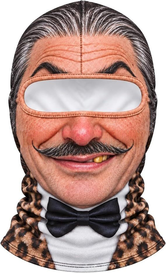 Grandpa Gentleman — funny realistic face balaclava ski mask