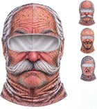 Old Man Whitebeard — funny realistic face balaclava ski mask
