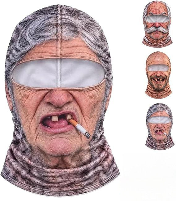 Grandma — funny realistic face balaclava ski mask